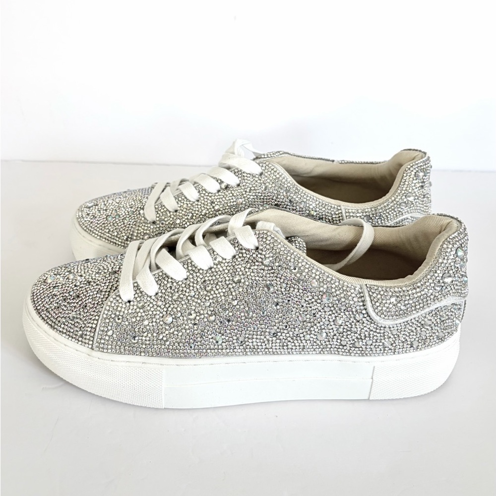 Betsey Johnson Crystal / Rhinestone Sneakers Size 8.5 - Picture 5 of 9